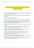   ALTA CALP Review Set 2 With Correct Solutions 2024