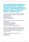 Test Bank For Pharmacotherapeutics  for Advanced Practice A Practical  Approach 5th Edition by Virginia Poole  Arcangelo, Andrew Peterson, Veronica  Wilbur, Tep M.Kang 9781975160593  Chapter 1-56 Complete Guide