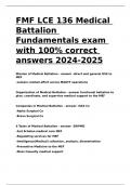 FMF LCE 136 Medical Battalion Fundamentals exam with 100- correct answers 2024-2025.