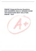 PMHNP Fitzgerald Review Questions AND ANSWERS 2024 A+ GRADED EXAM  100+QUESTIONS BEST SOLUTION PMHNP  TEST