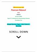 Official Summer 2024 Pearson Edexcel GCSE 1GN0/1F German (2406) Paper 1F: Listening and understanding in German Foundation Tier Merged Question Paper + Mark Scheme + Recording