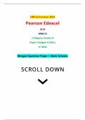 Official Summer 2024 Pearson Edexcel GCSE 1RB0/1C In Religious Studies B Paper 1 Religion & Ethics 1C Islam Merged Question Paper + Mark Scheme