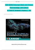 TEST BANK For Katzung's Basic and Clinical Pharmacology, 16th Edition By {Todd W. Vanderah, 2024,} Verified Chapters 1 - 66, Complete