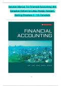 Solution Manual For Financial Accounting, 8th Canadian Edition 2024, by Libby, Hodge, Verified Chapters 1 - 13, Complete 