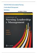 TEST BANK For -Essentials of Nursing Leadership & Management 8th Edition 2024, by Sally A. Weiss, Verified Chapters 1 - 16, || Complete Newest Version ||/ ultimate guide Grade A+