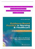 TEST BANK For Evidence-Based Practice in Nursing & Healthcare A Guide to Best Practice 5th Edition by Bernadette Mazurek Melnyk, Ellen Fineout-Overholt, Chapters 1 - 23, Complete Newest Version