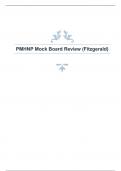 PMHNP MOCK BOARD REVIEW  (FITZGERALD) 2024 WITH 100%  ACCURATE ANSWERS