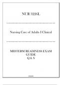 (FIU) NUR 3226L Nursing Care of Adults I Clinical Midterm Readiness Exam 2024.