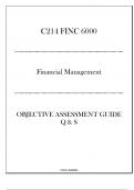 (WGU C214) FINC 6000 Financial Management - Objective Assessment Guide Q & S 20242025