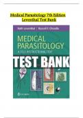 TEST BANK for Medical Parasitology: A Self-Instructional Text, 7th Edition by Leventhal; Cheadle, All 11 Chapters Covered, Verified Latest Edition