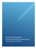 TEST BANK FOR NURSING INTERVENTIONS AND CLINICAL SKILLS 7TH EDITION BY POTTER