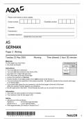 AQA AS GERMAN 7661/2R Paper 2 Writing May 2024 Questions Paper