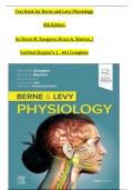 TEST BANK For Berne and Levy Physiology 8th Edition by Koeppen & Stanton, Verified Chapters 1 - 44, Complete Newest Version