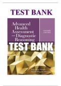 Test Bank For Advanced Health Assessment and Diagnostic Reasoning Fourth Edition By Jacqueline Rhoads And Sandra Wiggins Petersen|| Complete study Guide || GRADE A+.