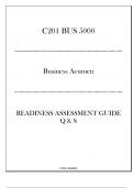 (WGU C201) BUS 5000 Business Acumen - Readiness Assessment Guide Q & S 20242025