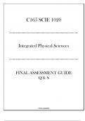 (WGU C165) SCIE 1020 Integrated Physical Sciences - Final Assessment Guide Q & S 20242025