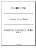 (WGU C202) HRM 5010 Managing Human Capital - Readiness Assessment Guide Q & S 20242025.