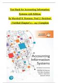 Test Bank For Accounting Information Systems, 15th Edition by Romney, Steinbart, Summers, Wood all chapters.