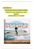 TEST BANK for Psychological Science, 7th Edition by Phelps & Berkman, All 15 Chapters Covered, Verified Latest Edition