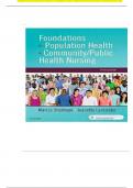 TEST BANK FOR FOUNDATIONS FOR POPULATION HEALTH IN COMMUNITY /PUBLIC HEALTH NURSING 5TH EDITION BY MARCIA STANHOPE ET AL  CHAPTER 1-32 (ISBN 9780323443838) | COMPLETE  GUIDE | A GRADE.