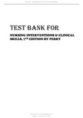 Nursing Interventions and Clinical Skills 7th Edition Potter Test Bank