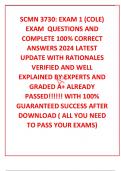 SCMN 3730: EXAM 1 (COLE) EXAM  QUESTIONS AND COMPLETE 100% CORRECT ANSWERS 2024 LATEST UPDATE WITH RATIONALES VERIFIED AND WELL EXPLAINED BY EXPERTS AND GRADED A+ ALREADY PASSED!!!!!! WITH 100% GUARANTEED SUCCESS AFTER DOWNLOAD ( ALL YOU NEED TO PASS YOUR