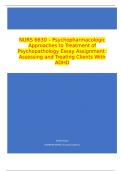 NURS 6630 – Psychopharmacologic Approaches to Treatment of Psychopathology Essay Assignment : Assessing and Treating Clients With ADHD Case Study: A Young Caucasian Girl With ADHD