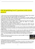 USA Weightlifting Level 1 questions with correct answers.