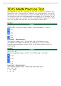 TEAS Math Practice Test