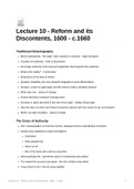 Lecture Notes - Lecture 10 - Reform and its Discontents 1600-1660 - Ancien Regime France