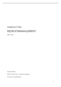  Bedrijfsmanagement Samenvatting cursus