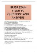 NRFSP EXAM STUDY #2 QUESTIONS AND ANSWERS