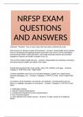 NRFSP EXAM QUESTIONS AND ANSWERS