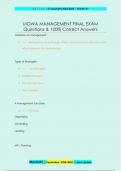 UIOWA MANAGEMENT FINAL EXAM Questions & 100% Correct Answers