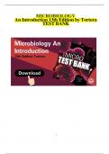 Test Bank For Microbiology: An Introduction 13th Edition by Tortora, Funke, Case 9780134605180 All Chapter  Complete Guide update 2024 A+