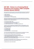 AIC 300 - Claims in an Evolving World Questions and answers | With complete solution Newest 2024/25