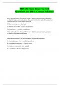 BIO 201 Exam Prep Test with Questions and 100% Correct Solutions