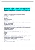 Balanced Body Pilates Comprehensive Exam Questions with correct Answers