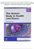 THE HUMAN BODY IN HEALTH AND ILLNESS 7TH EDITION BARBARA HERLIHY’S TESTBANK/COMPLETE GUIDE 2024-2025