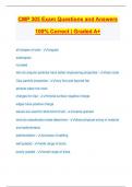 CMP 305 Exam Questions and Answers 100% Correct | Graded A+