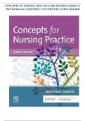 CONCEPTS OF NURSING PRACTICE 3RD EDITION GIDDEN’S TESTBANK/ALL CHAPTER 1-57/COMPLETE GUIDE 2024-2025