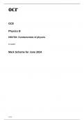 ocr A Level Physics B:H557/01: Fundamentals of physics -June 2024 MS