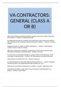 VA CONTRACTORS: GENERAL (CLASS A OR B)