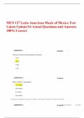 MUS 127 Latin American Music of Mexico Test Latest Update/34 Actual Questions and Answers 100% Correct