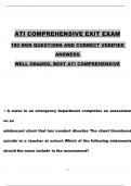 ATI Comprehensive Exit Exam with 180 NGN Questions and Revised Correct Answers (2023 / 2024) 100% Guarantee 