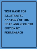 TEST BANK FOR ILLUSTRATED ANATOMY OF THE HEAD AND NECK 5TH EDITION BY FEHRENBACH