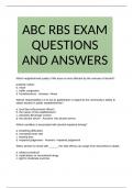 ABC RBS EXAM QUESTIONS AND ANSWERS