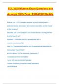 BUL 3130 Midterm Exam Questions and Answers 100% Pass | 20204/2025 Update