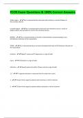 FCCN Exam Questions & 100% Correct Answers