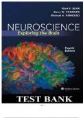 Test Bank For Neuroscience: Exploring the Brain, Enhanced Edition 4th Edition By Mark Bear; Barry Connors; Michael A. Paradiso|9781284211283| All Chapters 1-25| LATEST UPDATE.